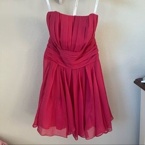 David's Bridal Hot Pink bridesmaid's dress prom semi-formal